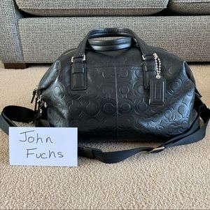 Coach Embossed Leather Boston Bag - Style #77182